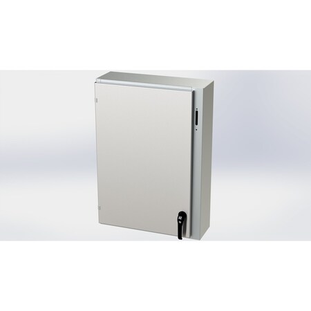 Saginaw Control & Engineering 2 Point Latch Electrical Enclosures, 36 in H, 8 in D, 25.38 in W, NEMA 3R, 4, 4X, 12, 13 SCE-36XEL2508SSLP